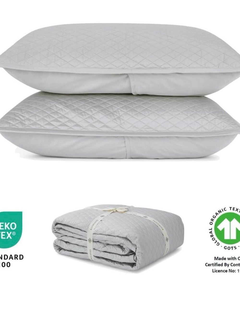 Oversized King Quilt, Cotton and Organic in Glacier Gray